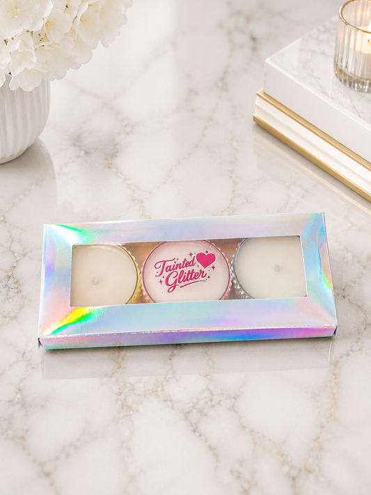 Fruity Cereal Tealight Scented Bling Candles Luxury Soy Wax Trio