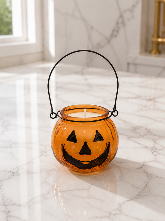 Autumn Glass Pumpkin Luxury Soy Wax Candle