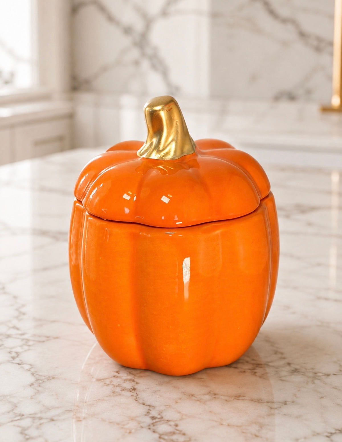 Autumn Ceramic Pumpkin Luxury Soy Wax Candle