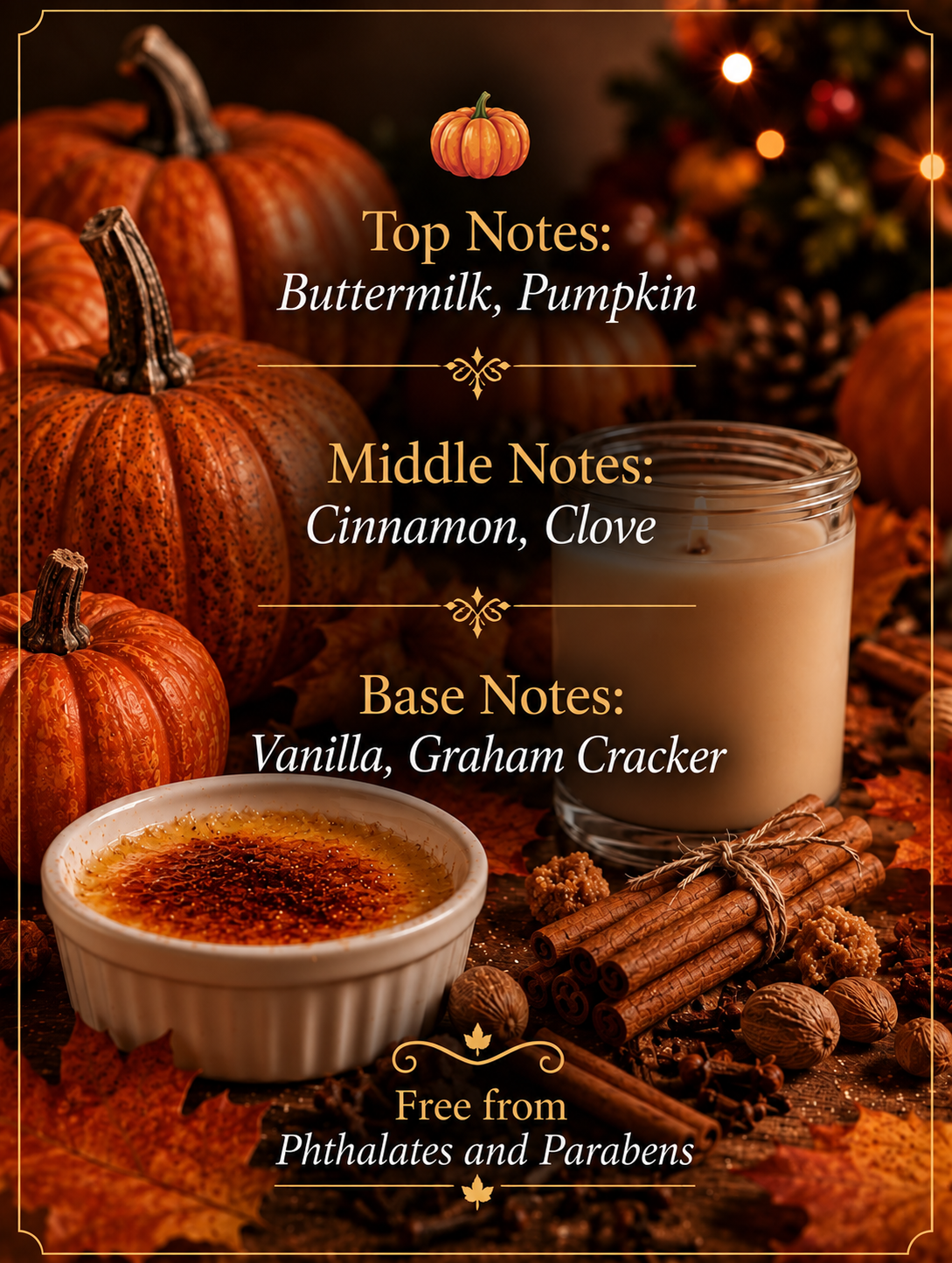 Autumn Halloween Glass Pumpkins Luxury Soy Wax Candle
