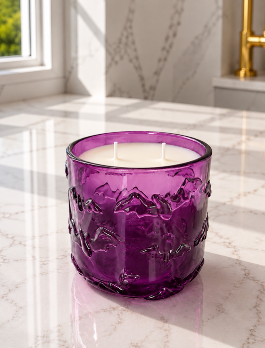 Autumn Halloween Glass Bats Luxury Soy Wax Candle
